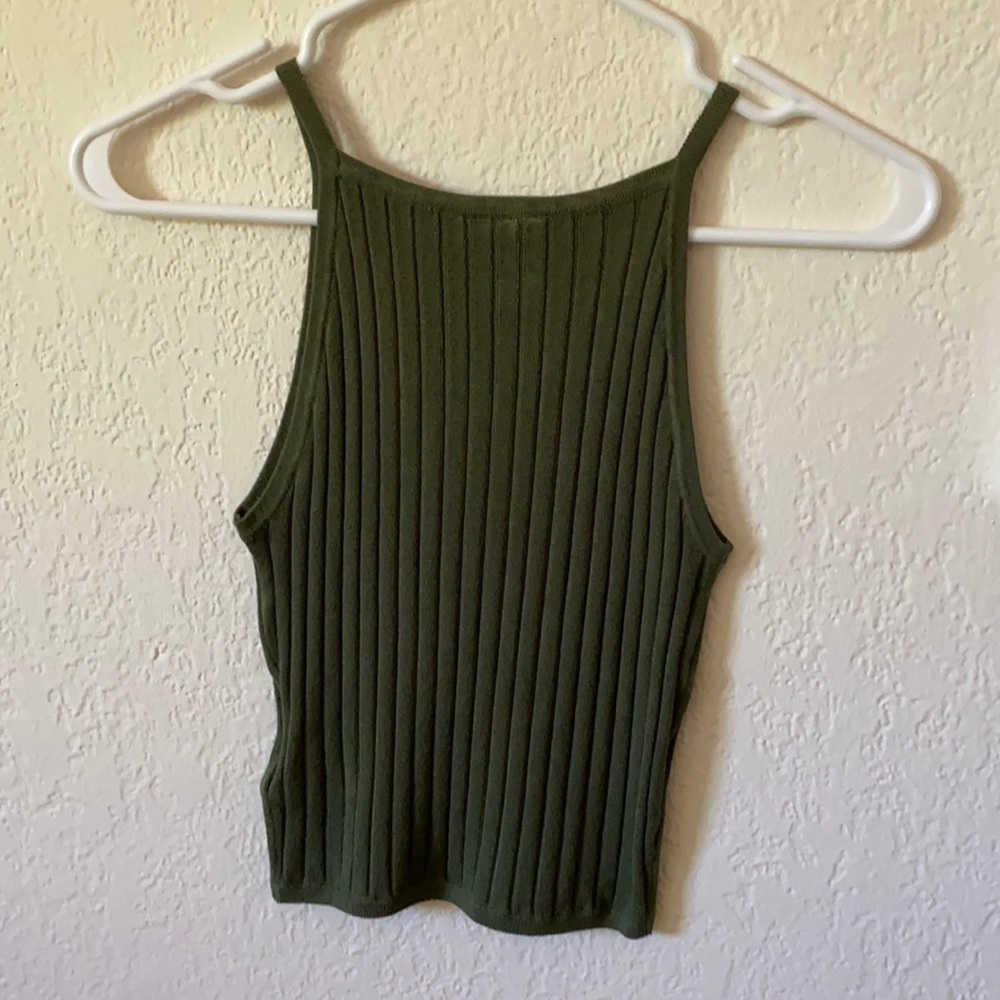 Green Ribbed H&M Tank